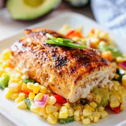 Image for Easy Grilled Mahi with Avocado and Corn Salsa