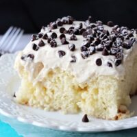 Image for Cannoli Poke Cake Recipe | Moist Vanilla Cake Recipe