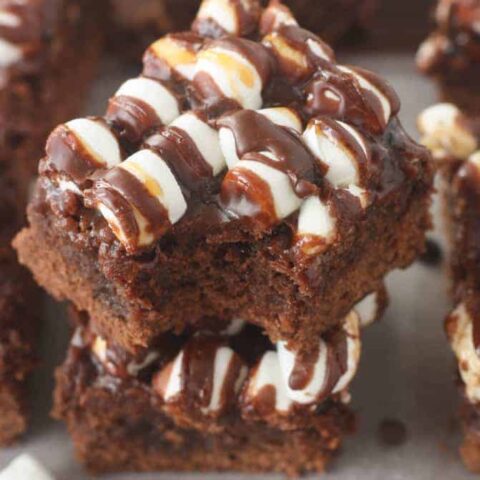 Image for Caramel Poke Rocky Road Brownies