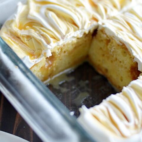 Image for Salted Caramel Cheesecake Poke Cake Recipe