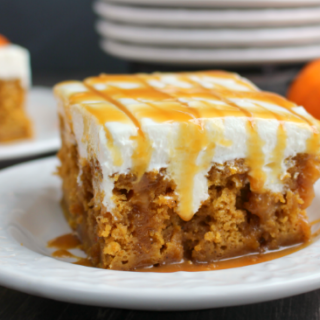Image for Pumpkin Caramel Cream Cheese Poke Cake - The Pumpkin Cake with A Cult Following!