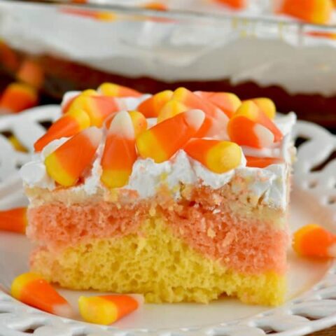 Image for Candy Corn Poke Cake Recipe: A Halloween Treat | Wine and Glue