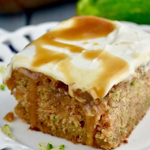 Image for Caramel Zucchini Poke Cake